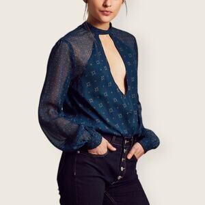 EUC | Tularosa | Evie Blouse | Deep Tourmaline | XS